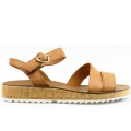 New Arrivals Paul Green Women's Easy Calf Cuoio Plt.Cork Sandal In Cuoio