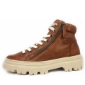 New Arrivals Paul Green Women's Washed Kid Sneaker High In 032 Cognac