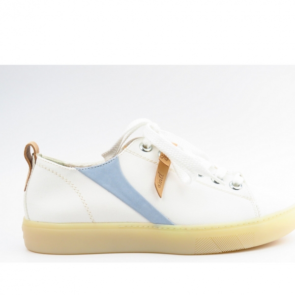 New Arrivals Paul Green Women's Canvas White/Sky Sneakers In White/Light Blue