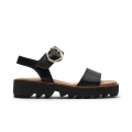 Paul Green Women's Darcy Sandal Black Leather