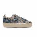 Paul Green Women's Desi Sneaker Blue Flower Canvas