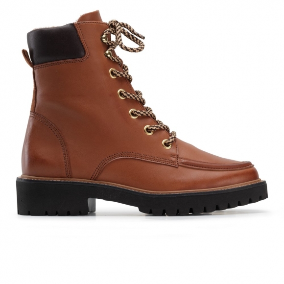 Paul Green Women's Duke Boot Cognac Espresso Leather