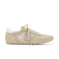 Paul Green Women's Dario Sneaker Biscuit Cream Mesh Combo Paul Green Women's Dario Sneaker Biscuit Cream Mesh Combo