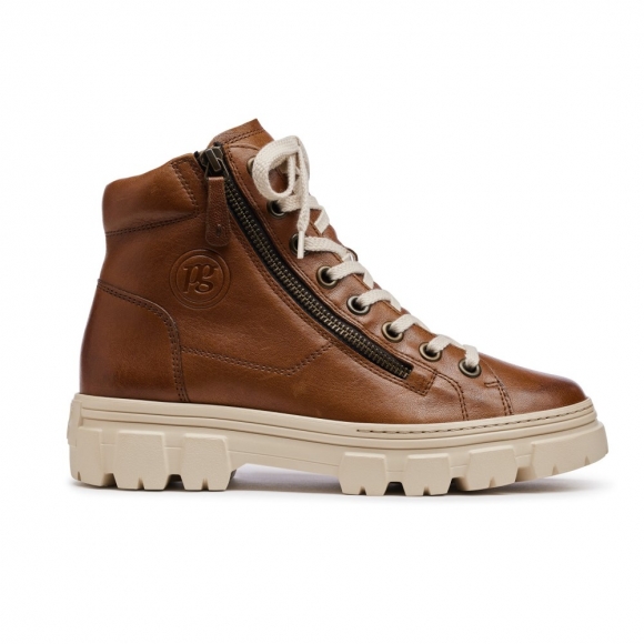 Paul Green Women's Novi Boot Cognac Washed Leather