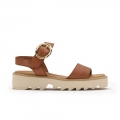 Paul Green Women's Darcy Sandal Cognac Leather