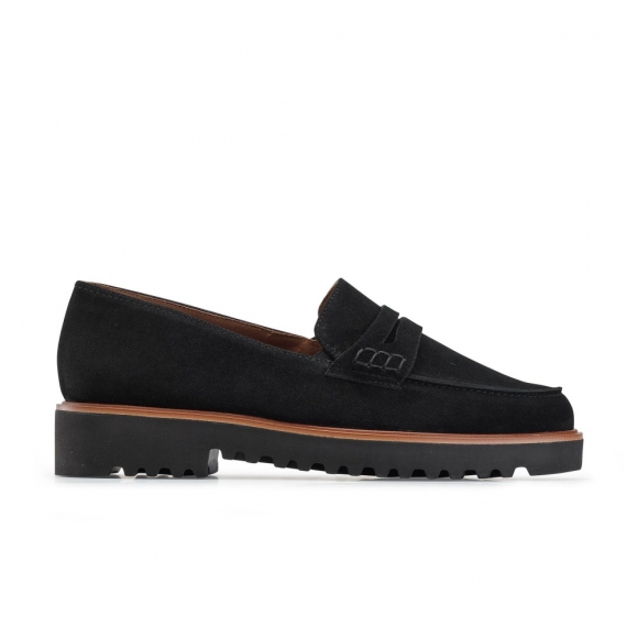 Paul Green Women's Carmel Loafer Black Suede