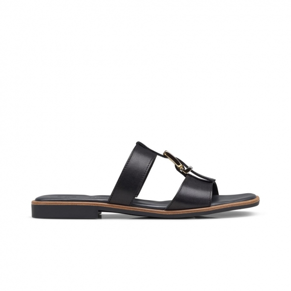 Paul Green Women's Dynamite Slide Black Leather