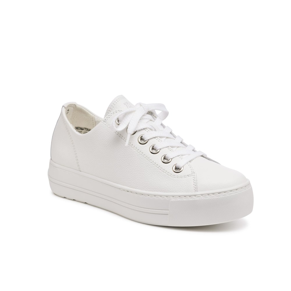 Paul Green Women's Bixby Sneaker White Leather