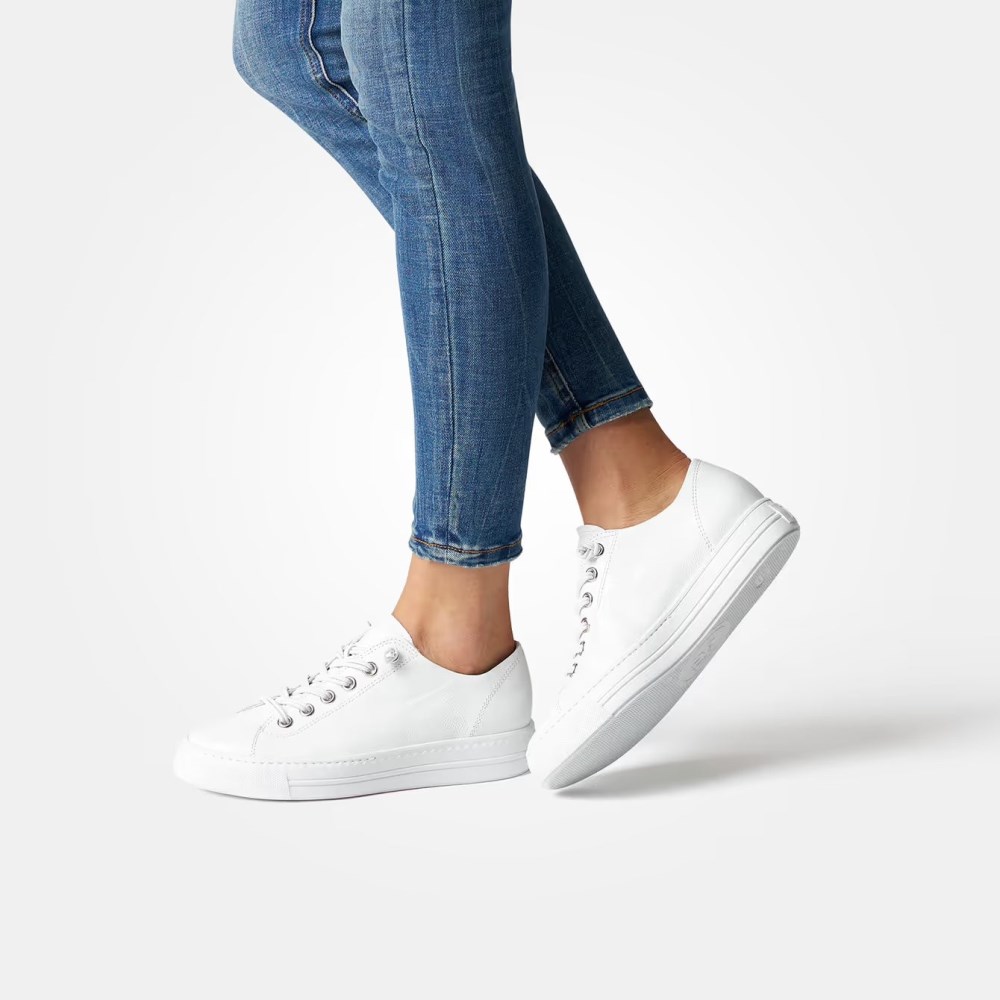 Paul Green Women's Hadley Sneaker White Leather