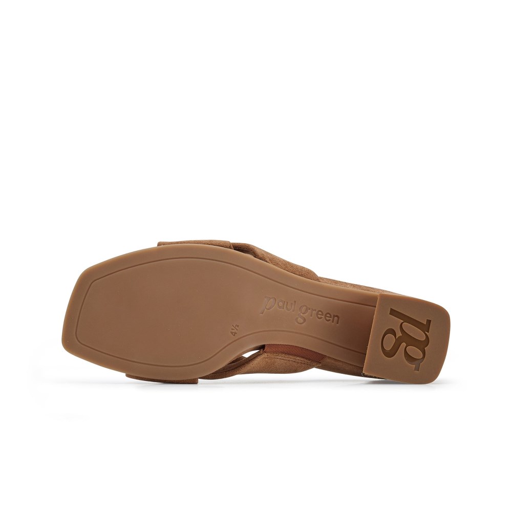 Paul Green Women's Delight Heel Nut Suede