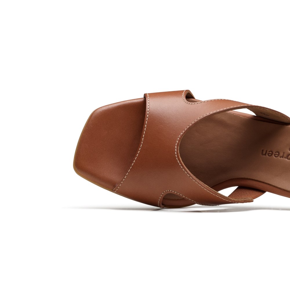 Paul Green Women's Dazzle Heel Cognac Leather