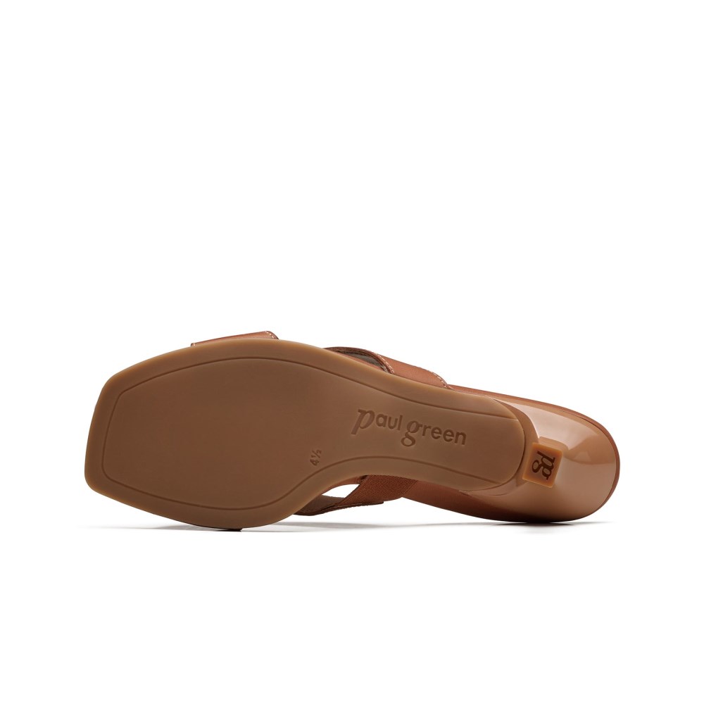 Paul Green Women's Dazzle Heel Cognac Leather