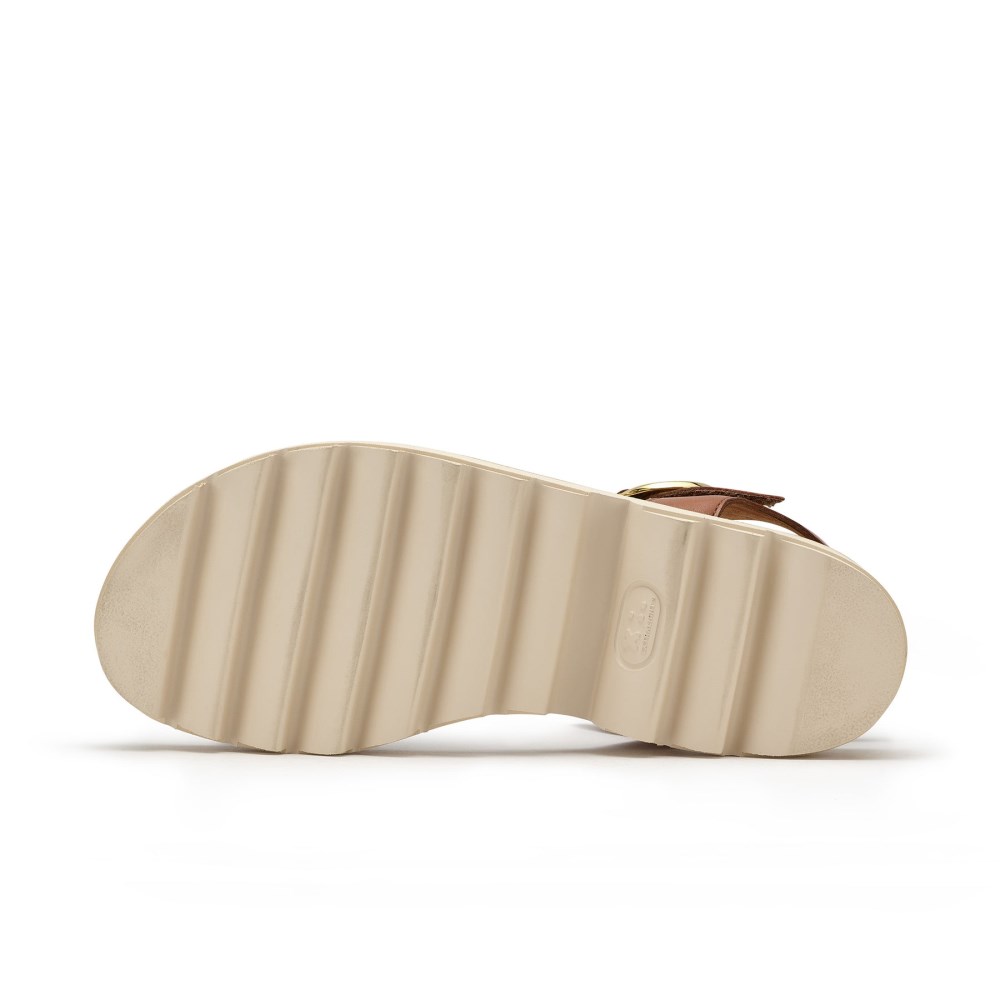 Paul Green Women's Darcy Sandal Cognac Leather
