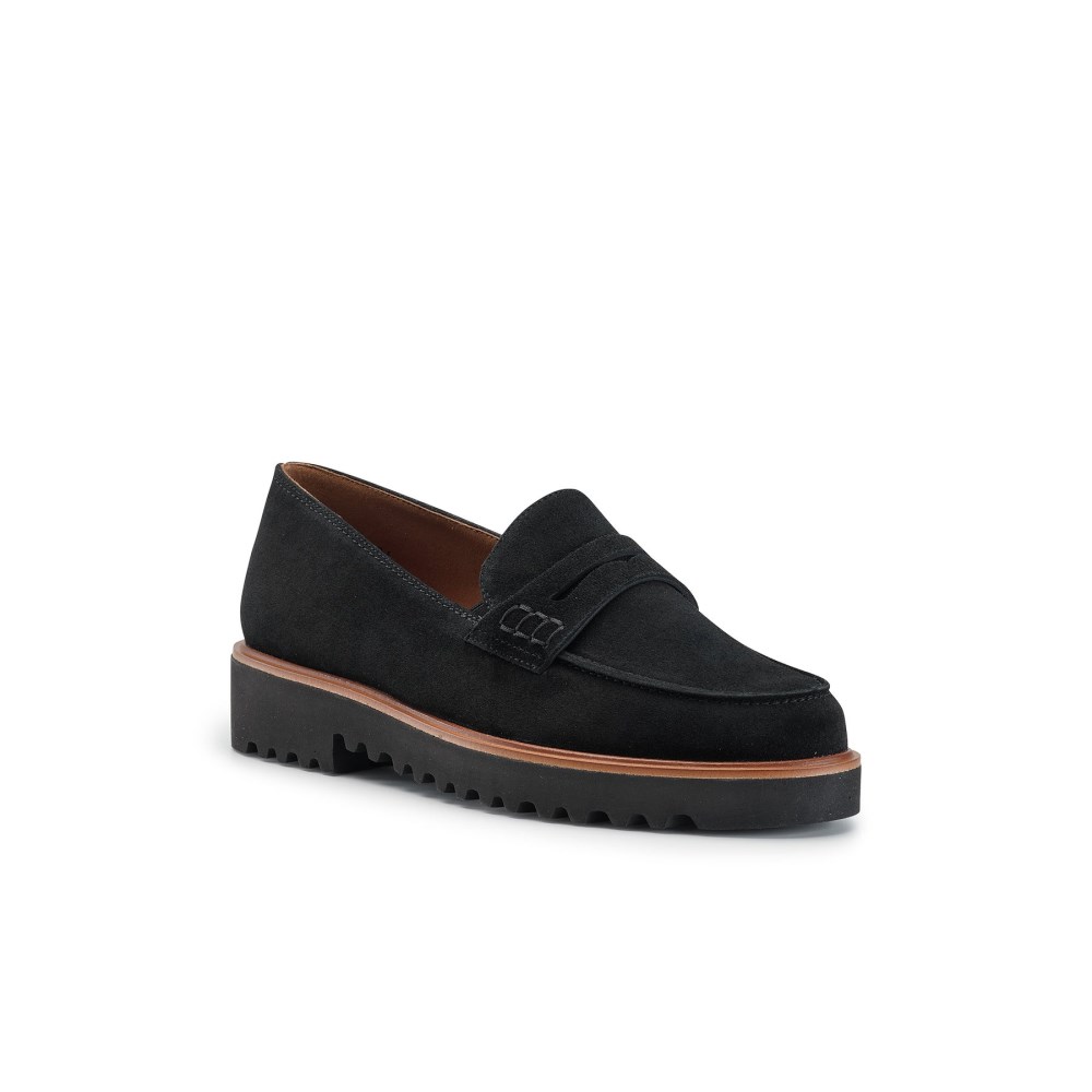 Paul Green Women's Carmel Loafer Black Suede