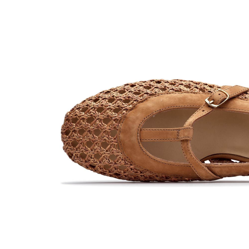 Paul Green Women's Anabele Flat Royal Sisal Nubuk